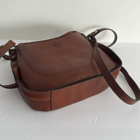 Patricia Nash Caletta Hobo Crossbody Bag Distessed VTG Leather Cognac - Picture 10 of 16